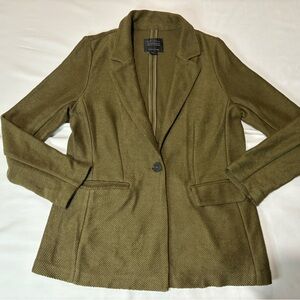 ANTHROPOLOGIE X SANCTUARY Womens Size Medium Bryce Knit Blazer Green